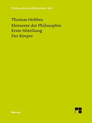 cover image of Elemente der Philosophie. Erste Abteilung